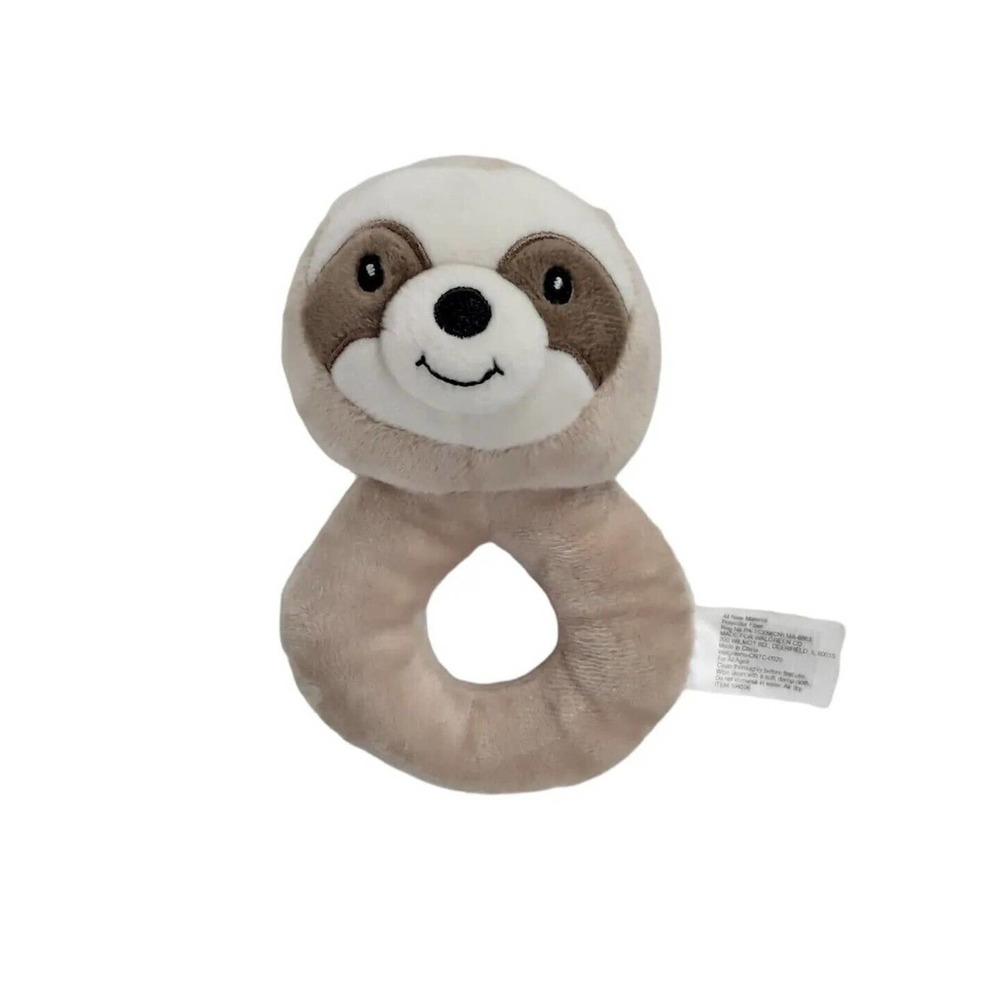 Moon and Stars Plush Brown Sloth 6" Hand Rattle Walgreens Birth+
